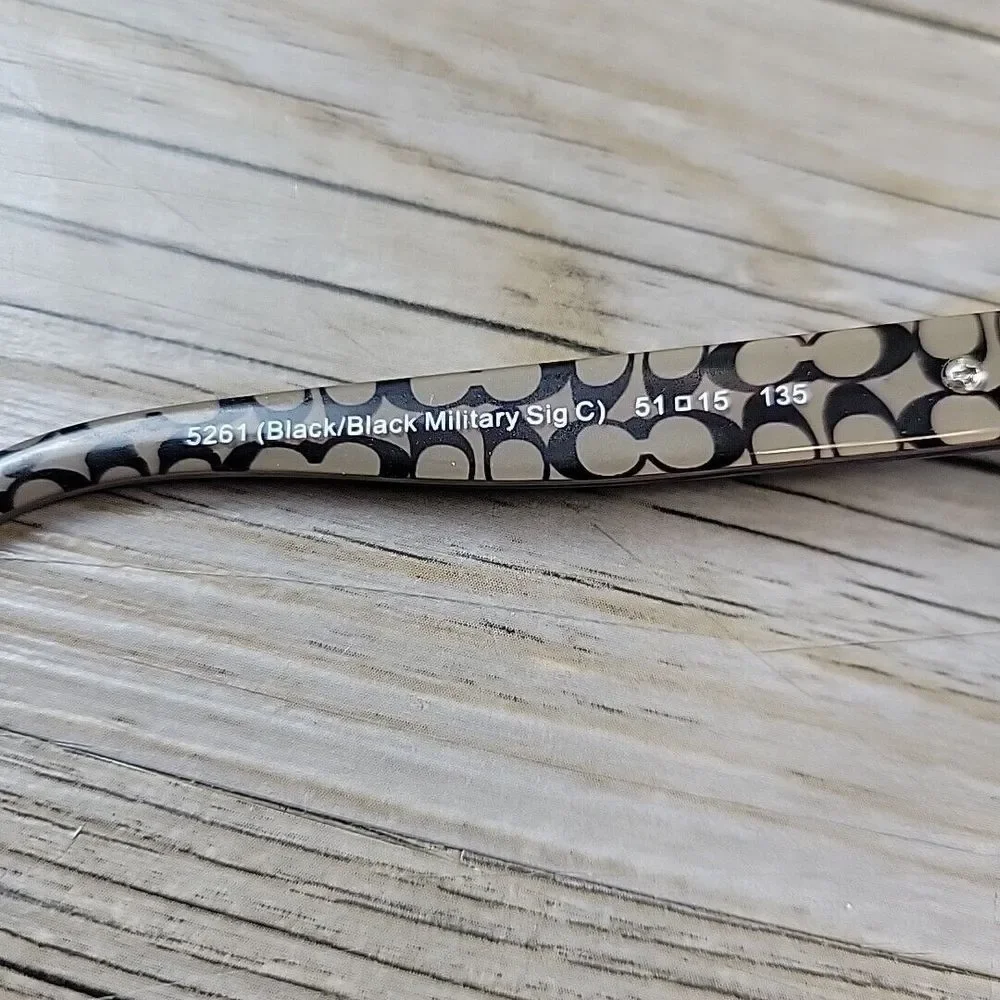 COACH HC 6063 5261 Eyeglasses Black‎ Military Sig C FRAMES ONLY 51-15 135 - Picture 6 of 14